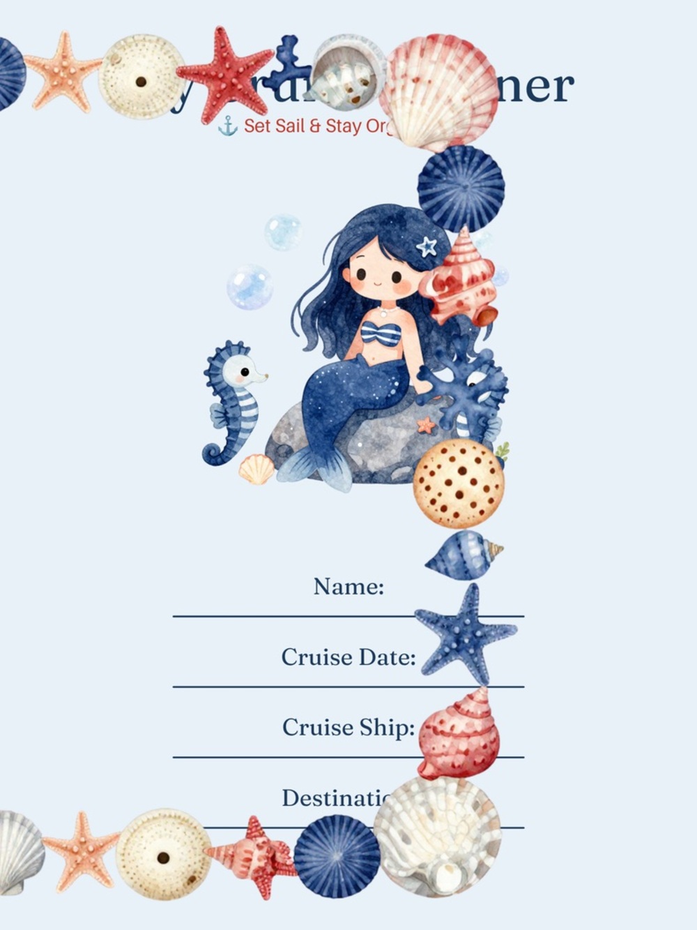 Women cruise planner digital